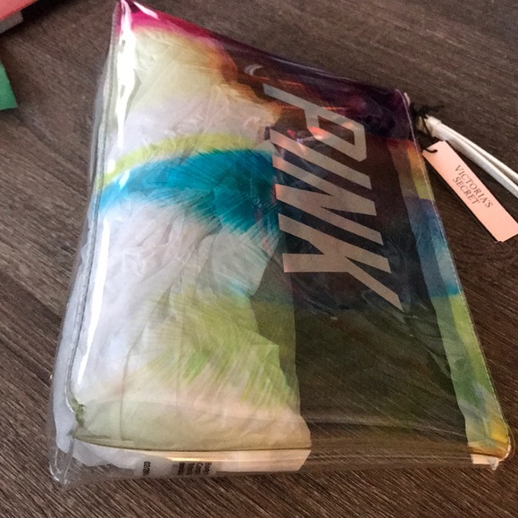 PINK colorful palm print bikini bag - Picture 2 of 5